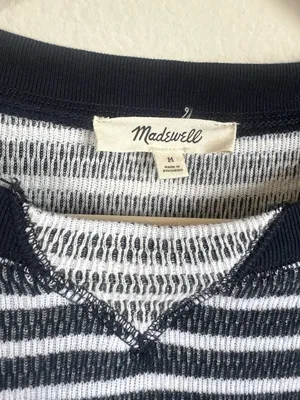 Madewell Relaxed Long Sleeve Crewneck Sweatshirt Tee in Stripe thumbnail 5
