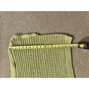 Broadway Crochet Tank Top - Women's Medium, Sage Cotton Blend thumbnail 12