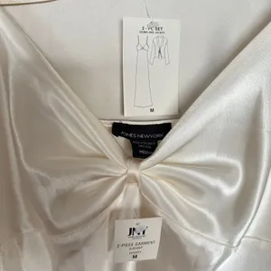 Jones New York Vintage Satin Ivory 2pc Slip Dress Set Size Medium NWT Bridal Boudoir thumbnail 2