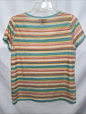 Lauren Ralph Lauren Multicolor Striped Scoop Neck Tee thumbnail 2