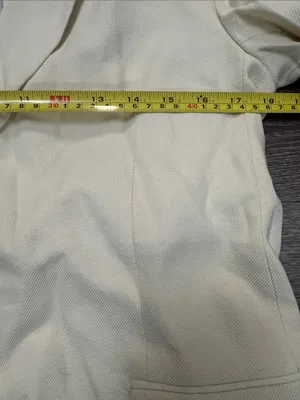 ZARA Cream Two-Button Tailored Blazer thumbnail 8