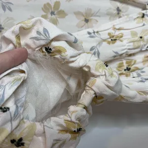 Zara Puff Sleeve Floral Button Front Top XS thumbnail 13