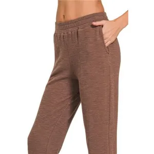 Zenana Cotton Slub‎ Jogger Pants thumbnail 2