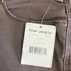 Free People NWT Brown‎ Skinny Jeans Womens Size 29 Streetwear Boho thumbnail 3