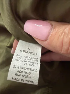 Heart & Hips Women’s Green Bomber Jacket thumbnail 9