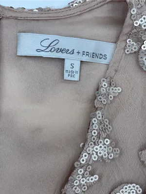 Lovers + Friends Blush Sequin Floral V-Neck Mini Dress thumbnail 2
