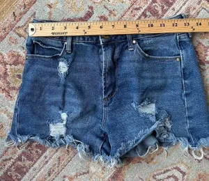Y2K Articles‎ of Society High-waisted micro mini blue denim cut off shorts thumbnail 1