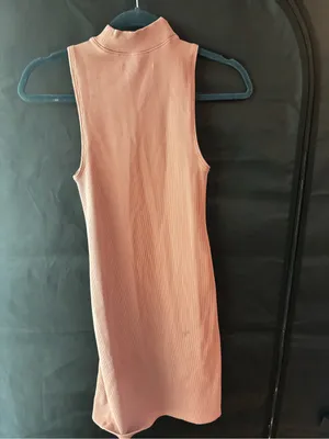 Abercrombie & Fitch Stretchy Dusty Pink Sleeveless Dress thumbnail 3