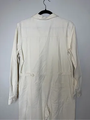 NWT Universal Thread Cream Utility Jumpsuit Long Sleeve Boilersuit Size 8 thumbnail 5