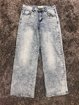🍒Mode Mistique Embroidered Red Cherry Wide Leg Jeans Size 7/28🍒 thumbnail 1