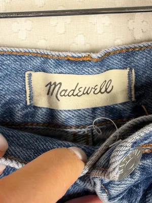 Madewell Light Wash High Rise Baggy‎ Flare Jeans thumbnail 3