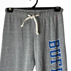 League Buffalo Sweatpants Womens Small‎ Gray Joggers Graphic Fleece Athleisure thumbnail 3