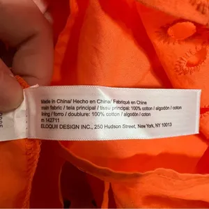 Eloquii‎ Eyelet Tie Front Maxi Dress Sz 14 Orange thumbnail 5
