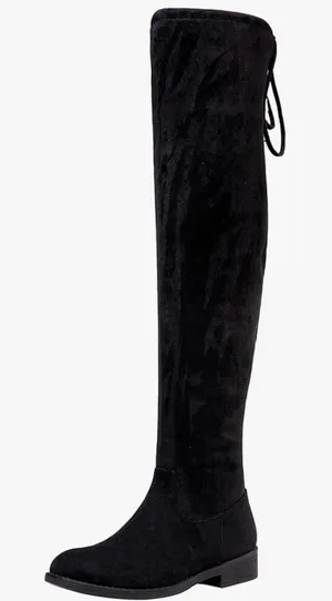 NEW Vepose 998 Vegan Suede Over The Knee High l Flat Heel Thigh High Boots 10 thumbnail 1