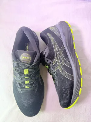 Asics Black Running Shoe with Neon Green Accents thumbnail 6