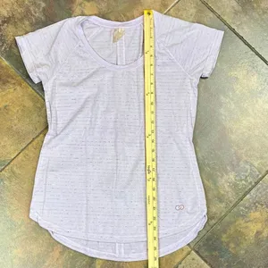 CALIA by Carrie Underwood Striped Workout T-shirt Medium thumbnail 4