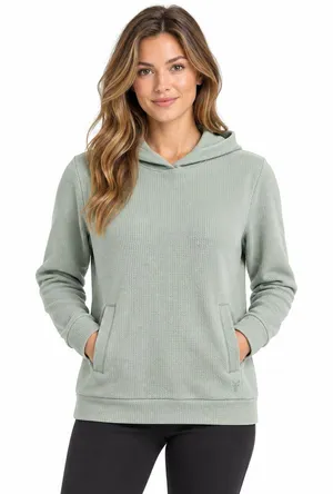 Frye Sage Green Textured Hoodie Women’s Small Casual Pullover thumbnail 1