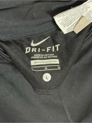 Nike Dri-Fit Women Black Athletic Performance‎ Capri Leggings size L thumbnail 4