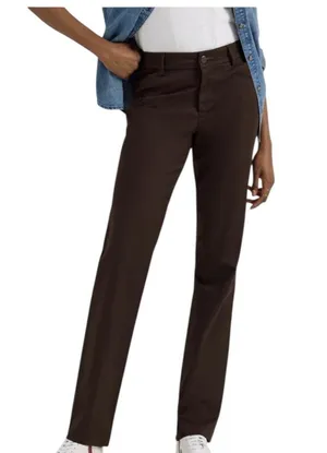 Dockers Pants Womens 10 Long Mid Rise Curvy Truly Slimming Straight Leg New thumbnail 1