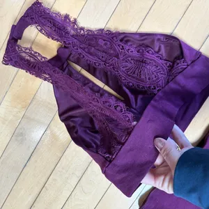 LULU'S 2 Piece Purple Lace Back Crop TOp & Skirt Set Size Small thumbnail 8