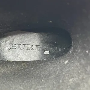 Burberry Wellington black tall rubber rain boots sz 35 thumbnail 2