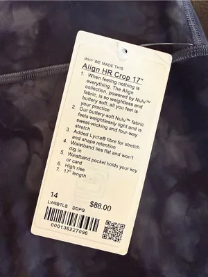 NWT Lululemon Align HR Crop 17" Leggings Diamond Dye Pitch Grey Graphite Grey 14 thumbnail 6