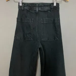 Zara Jeans Marine Straight Jeans Size‎ 0 Women Wide Leg Raw Hem Faded High Rise thumbnail 5