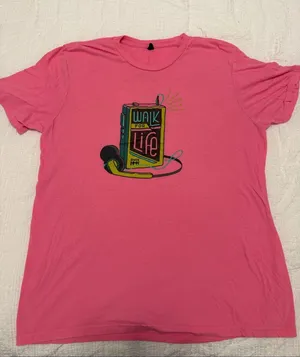 Pink Walk For Life Vintage Graphic Tee thumbnail 1