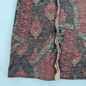 NorthStyle Size L Patchwork Paisley Cowl Neck Tunic Dress Boho Artsy 3/4 Sleeve thumbnail 6