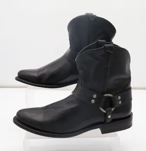 Frye Wyatt Harness 72370 Bootie Womens US 8B Black Leather Pull On Ankle Boots thumbnail 1