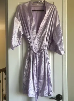 Lavender Womens Robe Purple Size L thumbnail 1