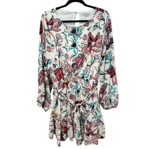 Baltic Born Tally Mini Dress Cream Floral Long Sleeve Plus Size 3X thumbnail 2