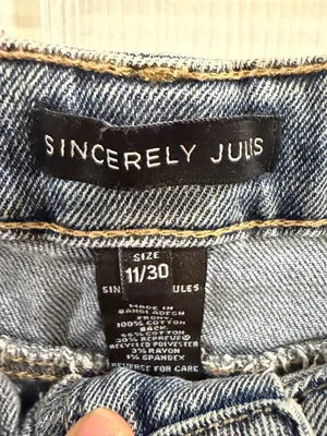 Sincerely Jules Distressed Light Blue Jean Shorts thumbnail 7