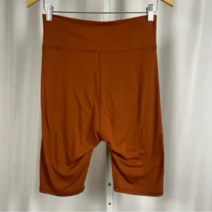 Pinkblush Medium Rust Bike Shorts Maternity High Waist Stretchy Casual thumbnail 2