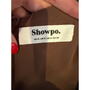 Showpo Cryzel Midi Dress Women 4 Brown Flutter Sleeve Tiered Boho Minimalist thumbnail 8