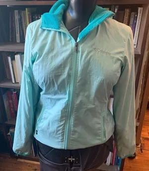 Columbia S light blue minky lined gorpcore slicker jacket thumbnail 1