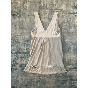 Lululemon Heathered Light Grey Wee Stripe Hustle & Bustle Tank Size 4 thumbnail 6