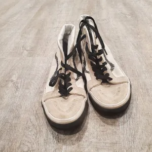 Vans SK8 Hi Reissue DIY Black/True White Unisex Skate Shoes Size 5 (M) 6½ (W) thumbnail 7