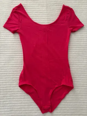 H&M Hot Pink Short-Sleeve One-Piece Bodysuit Size XS thumbnail 1