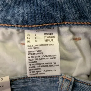 American Eagle Mom Jean High‎ Rise Washed Blue Stretch Denim Womens 0 Reg thumbnail 8