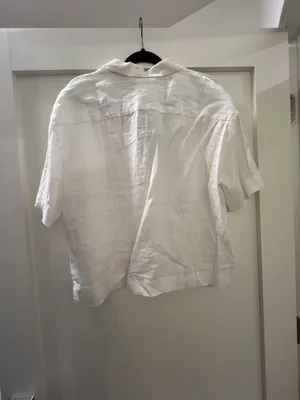 H&M NWT White Linen Top thumbnail 3