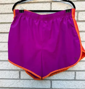 Xersion Women's Purple Athletic Shorts with Orange Trim thumbnail 1