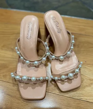 Pink Lily Pearl Heels thumbnail 1