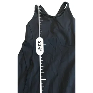 Lululemon Stash N Run Tank Top Built In Bra Size 4 Black Criss Cross Pockets thumbnail 10