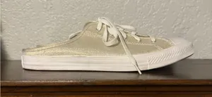 Converse Gold and White Women's Sneakers thumbnail 1