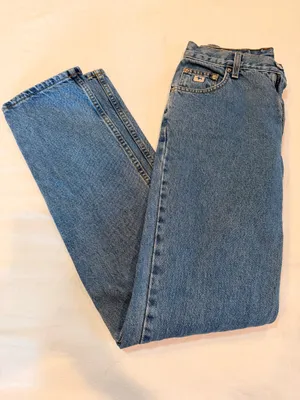 Vintage Y2K Rockies Slim High Rise Mom Jeans 100% Cotton Light Wash Size 7 thumbnail 3