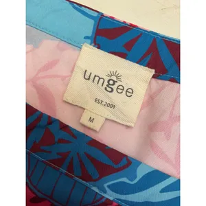 Umgee Womens Tropical Bird Print Tiered Mini Dress Pink Blue Tie Strap‎ Medium thumbnail 7