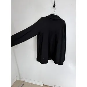 Lululemon Black Wrap Jacket Cowl Neck Asymmetrical Zip Size 12 thumbnail 12