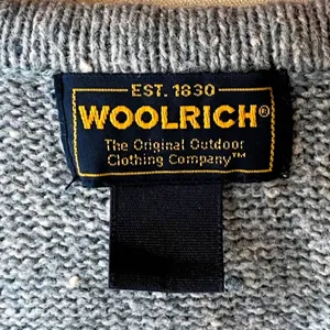 Vintage WOOLRICH Button Up Light Blue Wool Embroidered Sweater ~ Women's MEDIUM thumbnail 8