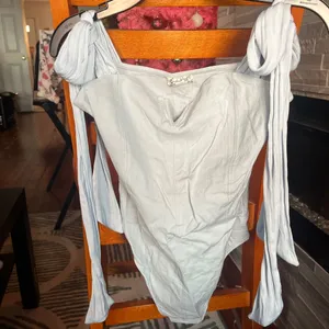 Free People Light Blue Bodysuit thumbnail 1